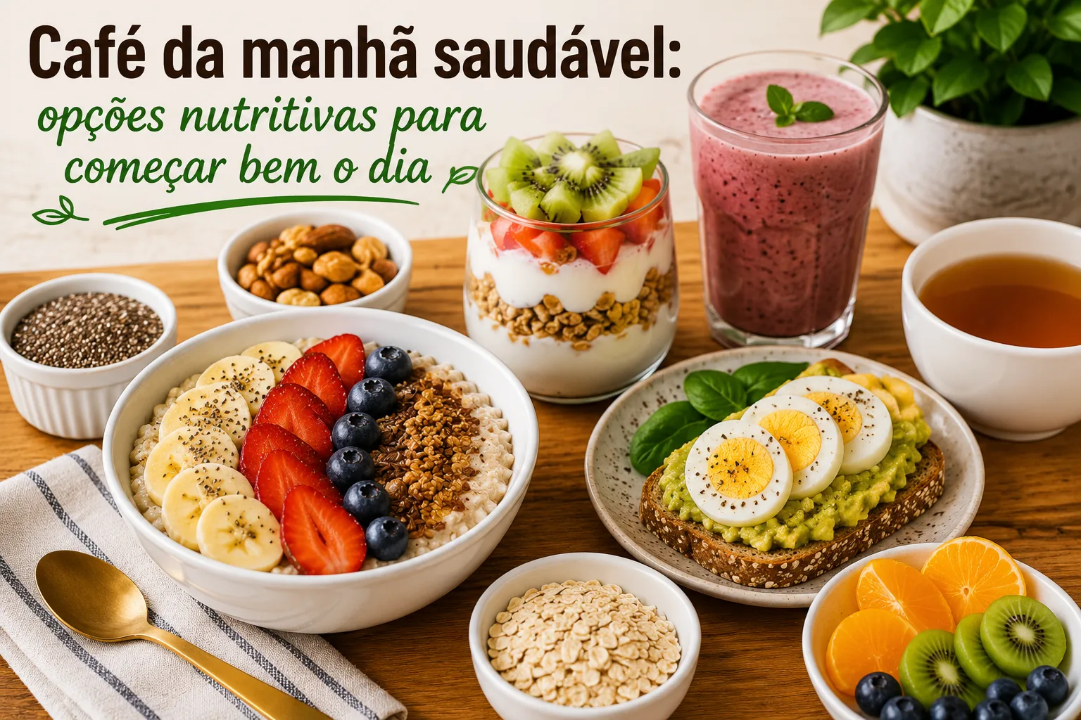 Café da Manhã Saudável: Opções Nutritivas Para Começar Bem o Dia e Ter Mais Energia