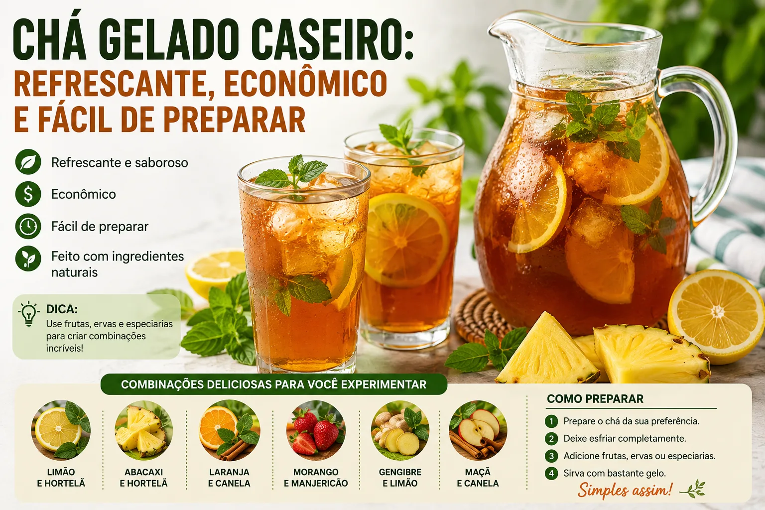 Chá Gelado Caseiro