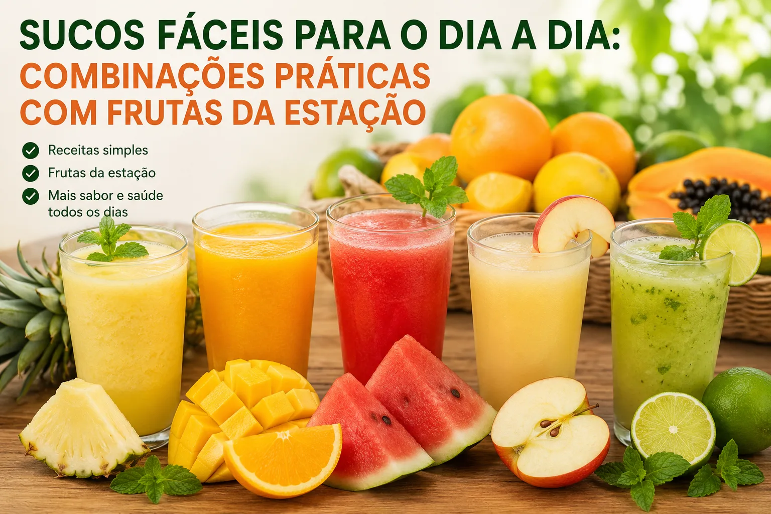 Sucos Fáceis Para o Dia a Dia: Combinações Práticas com Frutas da Estação
